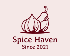 Garlic Chili Onion Ingredients logo design