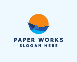 Paper Boat Toy logo design