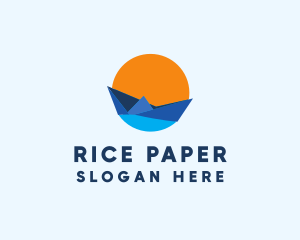 Paper Boat Toy logo design