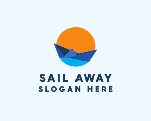 Paper Sailboat River  logo