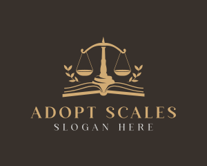 Justice Scale Book logo design