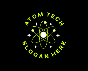 Science Atom Y2K  logo design