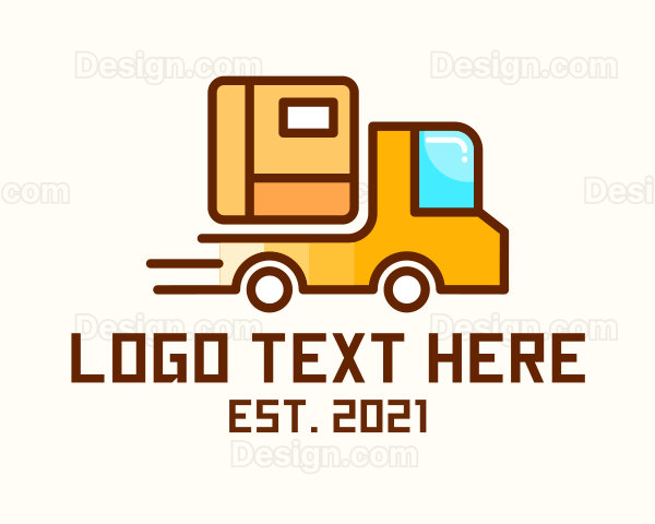 Cartoon Delivery Truck Logo