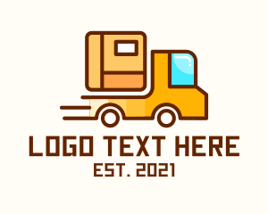 Cartoon Delivery Truck logo