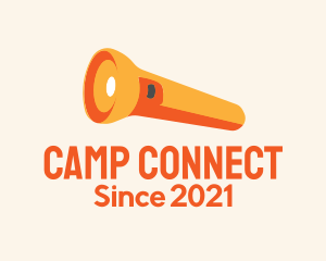 Orange Camping Flashlight  logo design