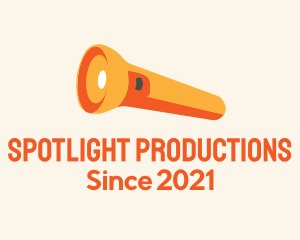 Orange Camping Flashlight  logo design