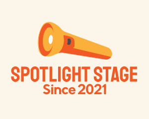 Orange Camping Flashlight  logo design