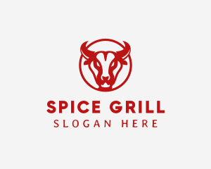 Bull Steak Grill logo design