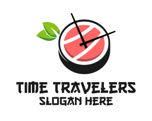 Sushi Time Clock  logo design