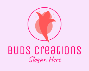 Pink Bud Tulip logo design