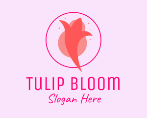 Pink Bud Tulip logo design