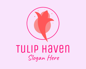 Pink Bud Tulip logo design