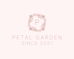 Spring Flower Wreath logo design