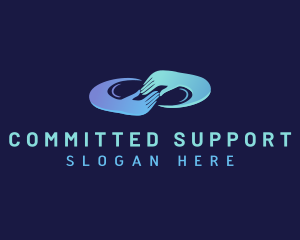 Hand Support Counseling logo design