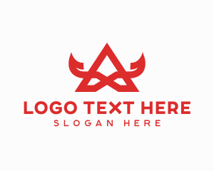 Devil Horns Letter A  Logo