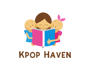 Children Book Reading logo design