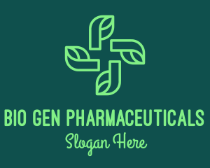 Green Natural Pharmacy logo design