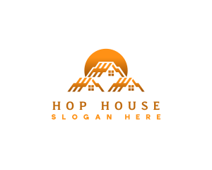 Roof House Renovate logo design