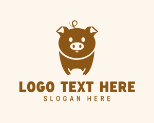 Pig Farming Agriculture logo