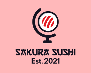 Japanese Sushi Globe logo design