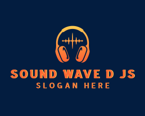 Headphones Sound Music logo design