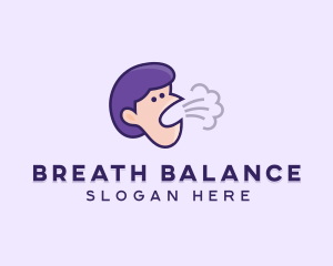 Coughing Human Face logo design