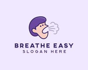 Coughing Human Face logo design