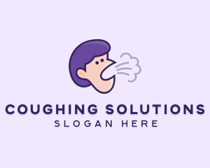 Coughing Human Face logo