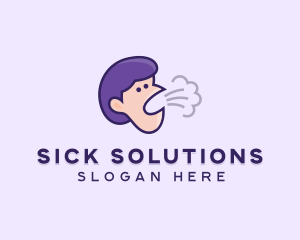 Coughing Human Face logo