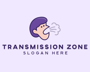 Coughing Human Face logo