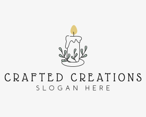 Candle Flame Light logo design