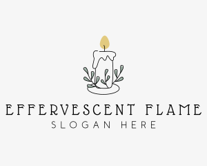 Candle Flame Light logo design