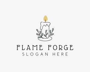 Candle Flame Light logo design