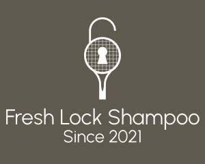 Tennis Racket Lock  logo design