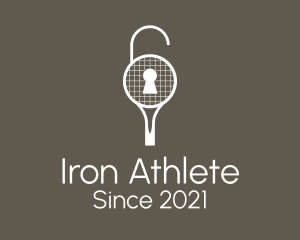 Tennis Racket Lock  logo design