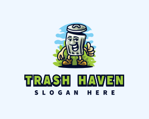 Garbage Trash Bin logo design