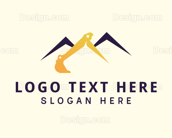 Gradient Mountain Excavator Logo