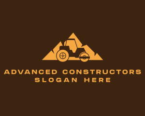 Road Roller Construction logo design