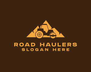 Road Roller Construction logo design