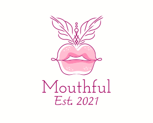 Minimalist Burlesque Lips logo