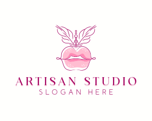 Beauty Burlesque Lips logo design