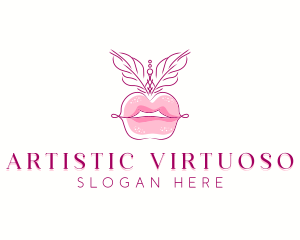 Beauty Burlesque Lips logo design