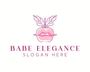 Beauty Burlesque Lips logo design