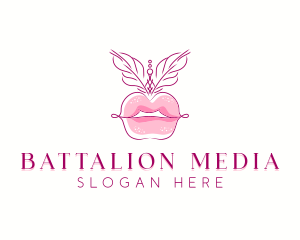 Beauty Burlesque Lips logo design