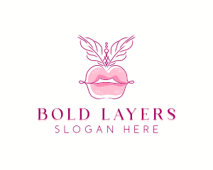 Beauty Burlesque Lips logo design