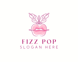 Beauty Burlesque Lips logo design