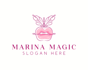 Beauty Burlesque Lips logo design