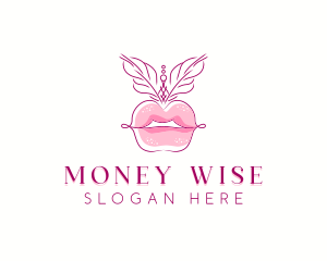 Beauty Burlesque Lips logo design