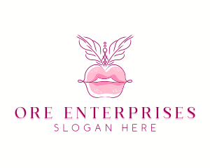 Beauty Burlesque Lips logo design