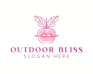 Beauty Burlesque Lips logo design